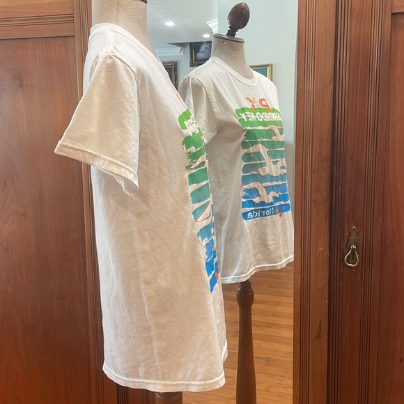 Perdido Key Florida shorts sleeve white T-shirt seagulls Cotton blend size S - Picture 3 of 7